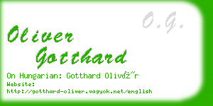 oliver gotthard business card